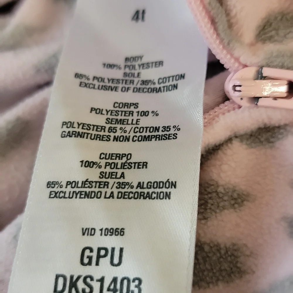 Carter’s Toddler Footed Pajamas Fleece One‑Piece Sleeper Size 4T